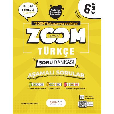 Günay Yayınları 6. Sınıf ZOOM Serisi Türkçe Soru Bankası