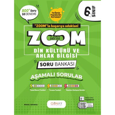 Günay Yayınları 6. Sınıf ZOOM Serisi Din Kültürü Ve Ahlak Bilgisi Soru Bankası