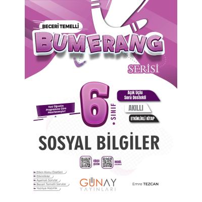 Günay Yayınları 6. Sınıf Bumerang Serisi Sosyal Bilgiler Konu Anlatımlı ve Etkinlikli Soru Bankası