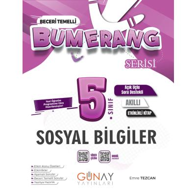 Günay Yayınları 5. Sınıf Bumerang Serisi Sosyal Bilgiler Konu Anlatımlı ve Etkinlikli Soru Bankası