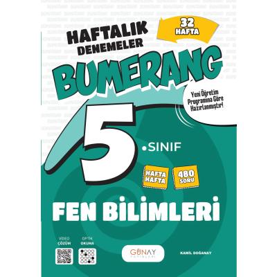 Günay Yayınları 5. Sınıf Bumerang 32 Haftalık Fen Bilimleri Denemeleri