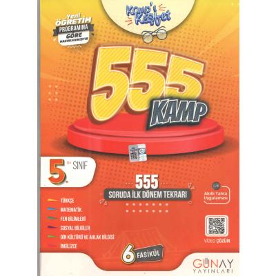 Günay Yayınları 5. Sınıf Tüm Dersler 555 Soruda İlk Dönem Tekrarı