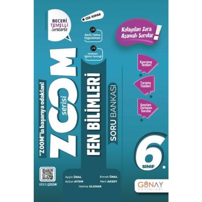 Günay Yayınları 6. Sınıf Fen Bilimleri Zoom Soru Bankası
