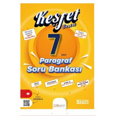 Günay Yayınları Keşfet Serisi 7. Sınıf Paragraf Soru Bankası