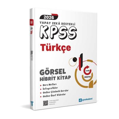 GYS Akademi 2026 KPSS Yapay Zeka Destekli Türkçe Görsel Hibrit Kitap