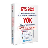 GYS Akademi 2026 Yükseköğretim Kurumu (YÖK) GYS Özet Ders Notları