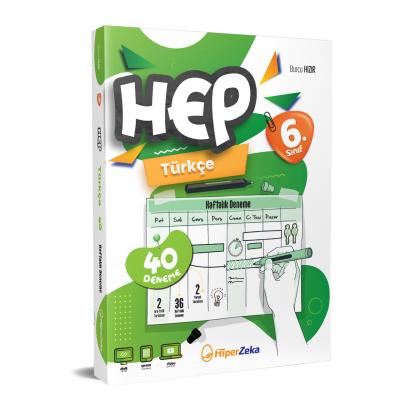 Hiper Zeka 6. Sınıf Haftalık HEP Türkçe 40 Deneme