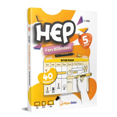 Hiper Zeka 5. Sınıf  Haftalık HEP Fen Bilimleri 40 Deneme