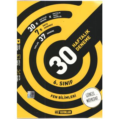 Hız Yayınları 6. Sınıf Fen Bilimleri Haftalık Deneme