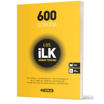 Hız Yayınları 8. Sınıf Lgs 600 Soruda İlk Dönem Tekrarı