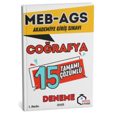 Hoca Etkisi 2025 MEB-AGS Coğrafya 15 Deneme Çözümlü