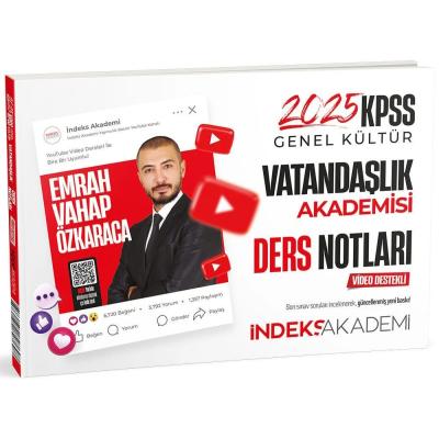 İndeks Akademi 2025 KPSS Vatandaşlık Akademisi Video Ders Notları - Emrah Vahap Özkaraca