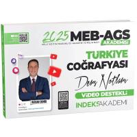 İndeks Akademi 2025 MEB-AGS Akademisi Türkiye Coğrafyası Video Ders Notları - Alican Demir