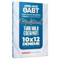 İndeks Akademi ÖABT MEB-AGS Muhtemel Türk Dili Edebiyatı-Türkçe Türk Halk Edebiyatı 10x12 Deneme Çözümlü