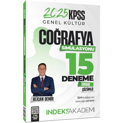 İndeks Akademi 2025 KPSS Coğrafya Simülasyonu 15 Deneme Çözümlü - Alican Demir