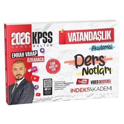 İndeks Akademi 2026 KPSS Vatandaşlık Akademisi Video Ders Notları - Emrah Vahap Özkaraca