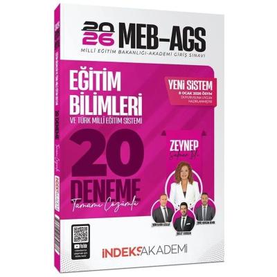 İndeks Akademi 2026 MEB-AGS Eğitim Bilimleri ve Türk Milli Eğitim Sistemi 20 Deneme Çözümlü - Zeynep Salman İçli