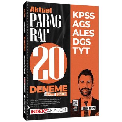 İndeks Akademi KPSS MEB-AGS ALES DGS TYT Aktüel Paragraf 20 Deneme Çözümlü - Berk Ekici