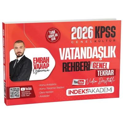 İndeks Akademi 2026 KPSS Vatandaşlık Rehberi Video Destekli Genel Tekrar - Emrah Vahap Özkaraca