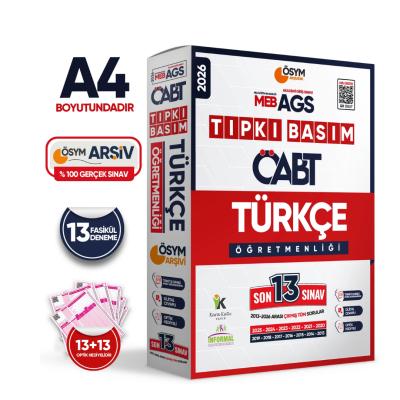 İnformal Yayınları 2026 MEB-AGS ÖABT Türkçe Öğretmenliği ÖSYM Tıpkı Basım 13 Deneme Paketi Dijital Çözümlü