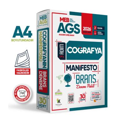 İnformal Yayınları 2026 MEB AGS Coğrafya Manifesto Branş 30 Deneme Paketi(30x8) Fasikül SETİ Özgün Dijital Çözümlü 