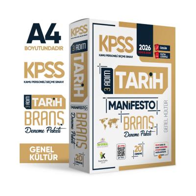 İnformal Yayınları 2026 KPSS Genel Kültür 3 Adım Tarih Manifesto 20 Dijital Çözümlü Branş Deneme Paketi 