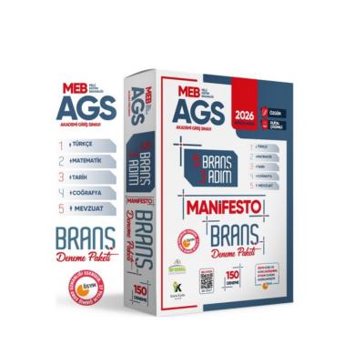 İnformal Yayınları 2026 MEB AGS TÜRKÇE-MATEMATİK-TARİH-COĞRAFYA-MEVZUAT 3 Adım 5 Manifesto 150 Adet Branş Deneme Seti 