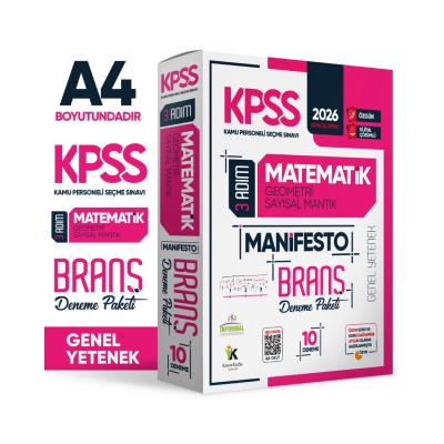 İnformal Yayınları 2026 KPSS Matematik 3 Adım Manifesto 10 Branş Deneme Paketi  Dijital Çözümlü (Sayısal Mantık Dahil)