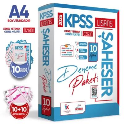 İnformal Yayınları 2026 KPSS GY GK ŞAHESER Türkiye Geneli Kurumsal 10 Dijital Çözümlü Paket Deneme