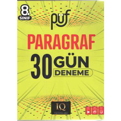 IQ Yayınları LGS 8. Sınıf Püf Paragraf 30 Gün Deneme