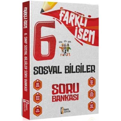 İsem Yayınları 6. Sınıf Sosyal Bilgiler Farklı İsem Soru Bankası