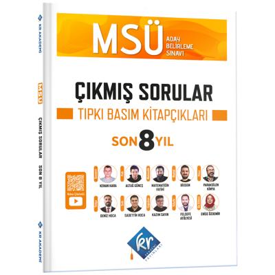KR Akademi Yayınları MSÜ Çıkmış Sorular Son 8 Yıl Tıpkı Basım Kitapçıkları