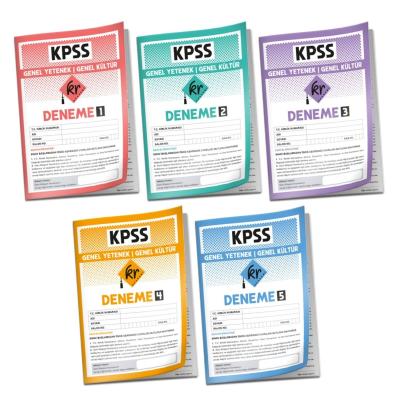 KR Akademi Yayınları KPSS Lisans Genel Yetenek Genel Kültür 5 Deneme Paketi 