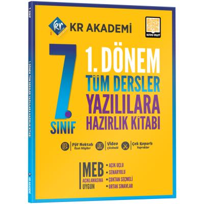 Kr Akademi Yayınları 7. Sınıf 1. Dönem Tüm Dersler Yazılılara Hazırlık Kitabı 
