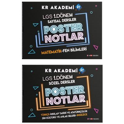 Kr Akademi  Lgs 8. Sınıf 1. Dönem Poster Notlar Seti