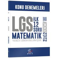 KR Akademi Yayınları İbrahim Akca LGS 8. Sınıf  Matematik 1. Dönem İlk 12 Soru Konu Denemeleri 