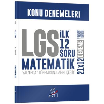 KR Akademi Yayınları İbrahim Akca LGS 8. Sınıf  Matematik 1. Dönem İlk 12 Soru Konu Denemeleri 