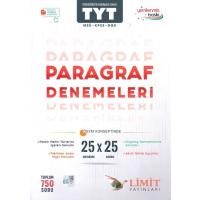 Limit Yayınları Tyt Msü Kpss Dgs Paragraf 25 X 25 Denemeleri