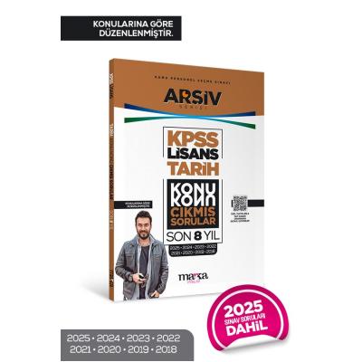 Marka Yayınları KPSS Lisans Tarih Konu Konu Çıkmış Sorular Son 8 yıl Çıkmış Sorular (2025 Dahil) 