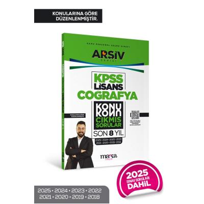 Marka Yayınları KPSS Lisans Coğrafya Konu Konu Çıkmış Sorular Son 8 yıl Çıkmış Sorular (2025 Dahil) 