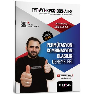 Marka Yayınları 2024 TYT AYT KPSS DGS ALES Permütasyon Kombinasyon Olasılık Denemeleri