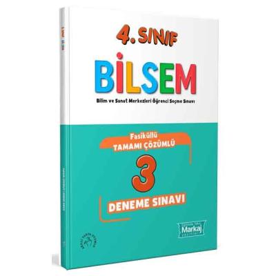 Markaj Yayınları 4. Sınıf Bilsem Çözümlü 3 Fasikül Deneme Sınavı