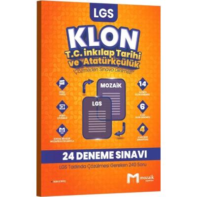 Mozaik Yayınları LGS 8. Sınıf  T.C. İnkılap Tarihi ve Atatürkçülük Klon 24 Deneme