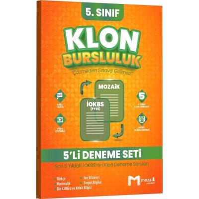 Mozaik Yayınları 5. Sınıf 2025 Klon Bursluluk 5 Deneme Seti