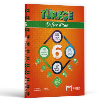 Mozaik Yayınları 6. Sınıf Türkçe Defter Kitap