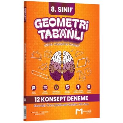 Mozaik Yayınları LGS 8. Sınıf  Geometri Tabanlı 12 Konsept Deneme