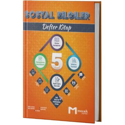 Mozaik Yayınları 5. Sınıf 2025  Sosyal Bilgiler Defter Kitap