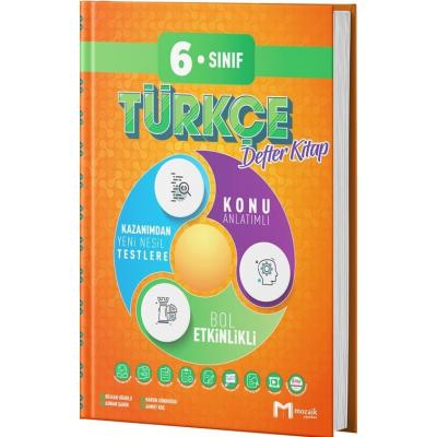 Mozaik Yayınları 6. Sınıf Türkçe Defter Kitap