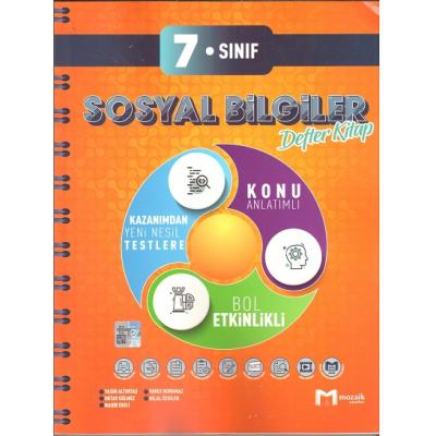 Mozaik Yayınları 7. Sınıf Sosyal Bilgiler Defter Kitap