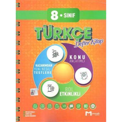 Mozaik Yayınları LGS 8. Sınıf Türkçe İntro Defter Kitap